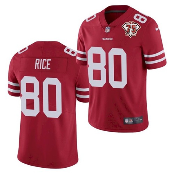 Nike 49ers 80 Jerry Rice Red 75th Anniversary Vapor Untouchable Limited Jersey Dzhi,We sell and wholesale Nike 49ers 80 Jerry Rice Red 75th Anniversary Vapor Untouchable Limited Jersey Dzhi on line form chian!